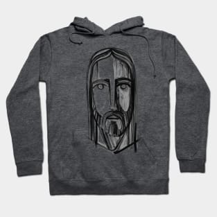 Jesus Christ face ink illustration Hoodie